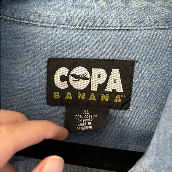 Handpainted Eagles Denim Long Sleeve - Picture 5 of 5